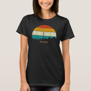  Retrostijl Duitsland skyline cityscape Düss T-shirt