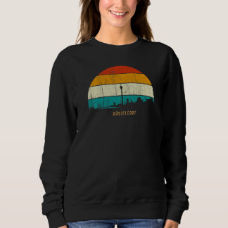 Retrostijl Duitsland skyline cityscape Düss Trui