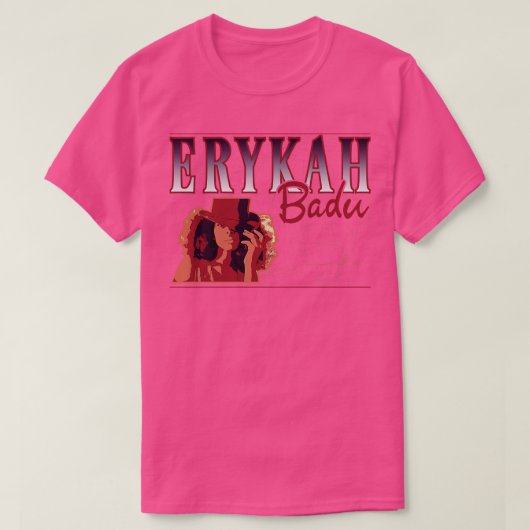 Retrostijl Erykah Badu T-shirt (Design voorkant)