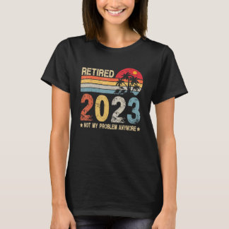 Retrostijl - Gepensioneerd 2023 Mijn probleem niet T-shirt
