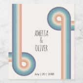  Retrostijl Gepersonaliseerde weddenschapswijn Wijn Etiket (Enkel label)