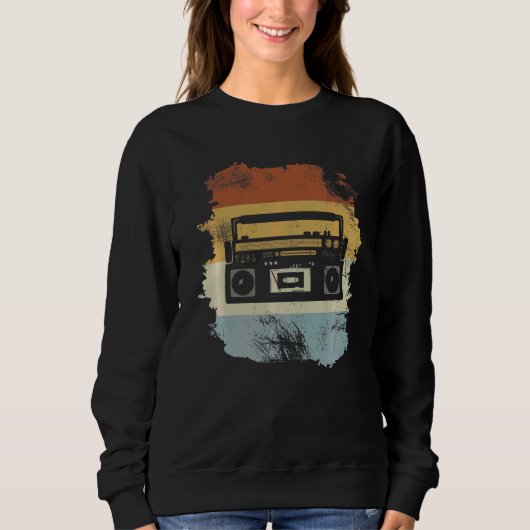 -retrostijl getto-blaster Cassette-record Trui (Voorkant)