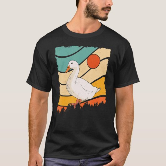 Retrostijl Geweldige watervogels T-shirt (Voorkant)