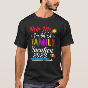 Retrostijl Help me bij een familievakantie 2023 T-shirt