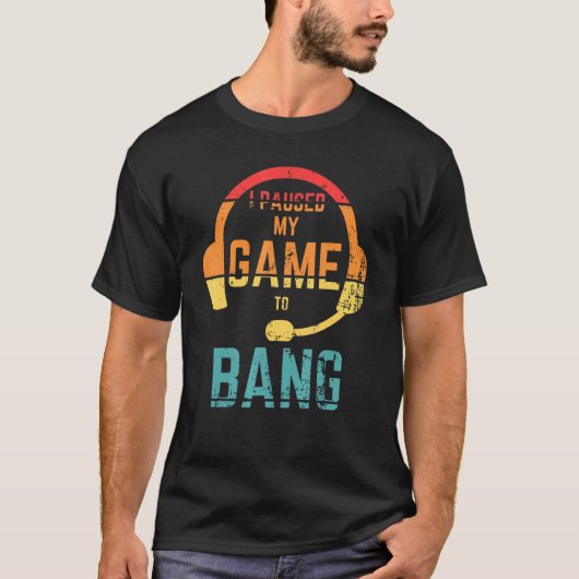 Retrostijl Ik heb mijn spel onderbroken om onafhan T-shirt (Voorkant)