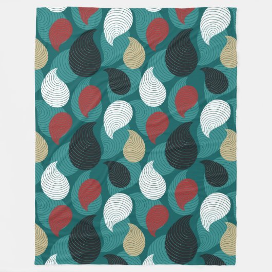 Retrostijl in aantrekkelijke vormgeving van kleure fleece deken (Voorkant)