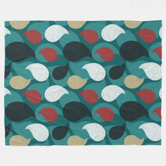 Retrostijl in aantrekkelijke vormgeving van kleure fleece deken (Voorkant (Horizontaal))