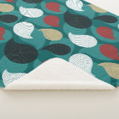 Retrostijl in aantrekkelijke vormgeving van kleure sherpa deken (3/4)