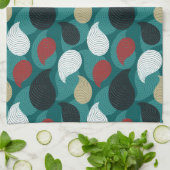 Retrostijl in aantrekkelijke vormgeving van kleure theedoek (Gevouwen)