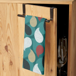 Retrostijl in aantrekkelijke vormgeving van kleure theedoek