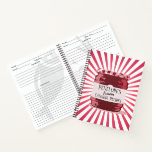 Retrostijl je beroemde bliksem ontvang rode pot notitieboek