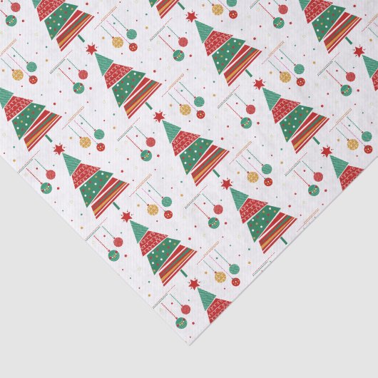 Retrostijl kerstboom tissuepapier (Detail)