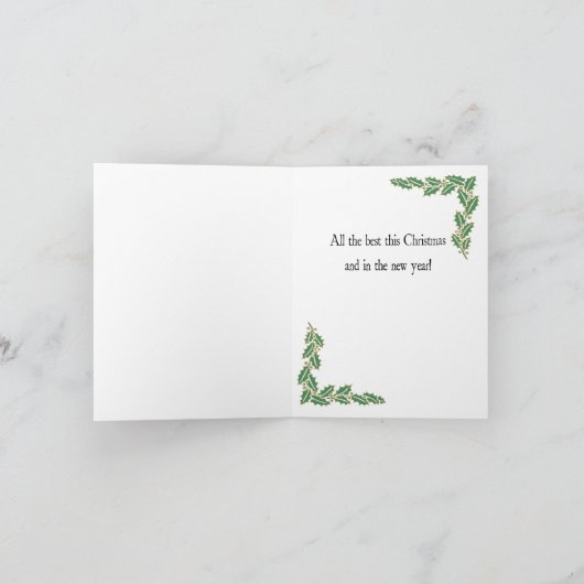 Retrostijl kerstkaart feestdagen kaart (Binnen)