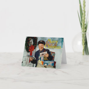 Retrostijl "kerstpost"-vakantiekaart feestdagen kaart