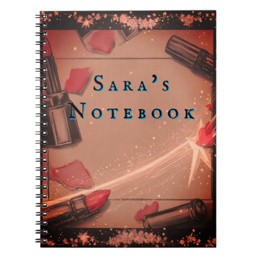 Retrostijl lippenstift notitieboek (Voorkant)