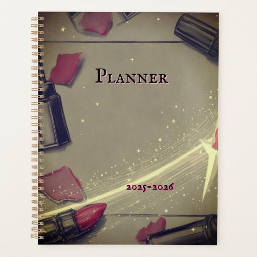 Retrostijl lippenstift planner (Voorkant)