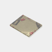 Retrostijl lippenstift post-it® notes (Schuin)