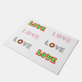 Retrostijl LOVE deurmat (Schuin)