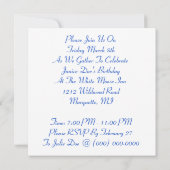 Retrostijl met uitnodiging van de Birthday Cake Pa (Achterkant)