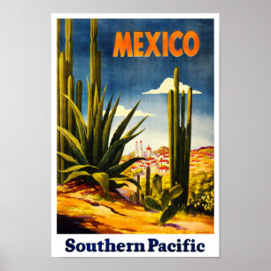Retrostijl Mexico Travel Poster