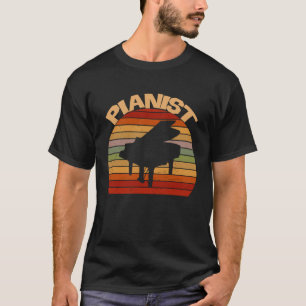 Retrostijl Piano-toetsenbord Musical Instrum T-shirt