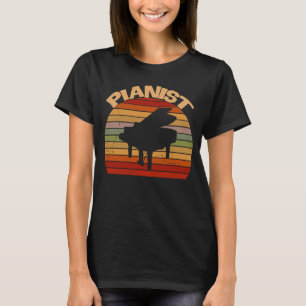Retrostijl Piano-toetsenbord Musical Instrum T-shirt