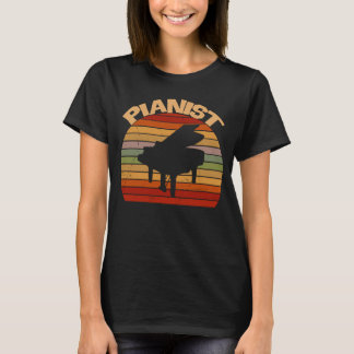 Retrostijl Piano-toetsenbord Musical Instrum T-shirt