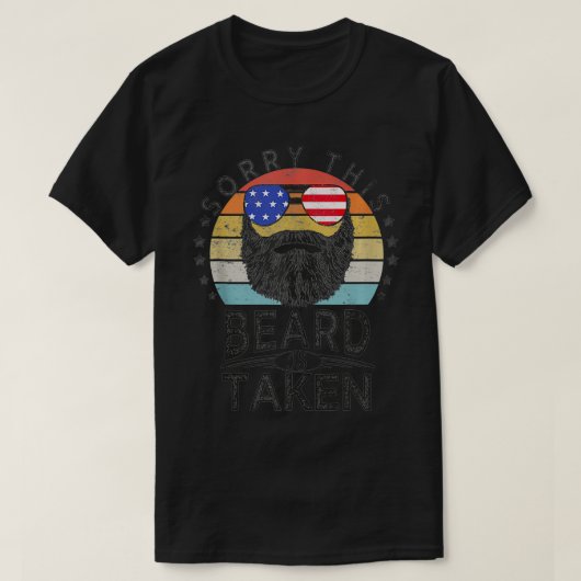 Retrostijl Sorry Deze baard is een Amerikaanse Fla T-shirt (Design voorkant)