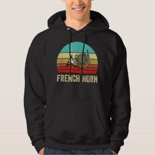  Retrostijl Sunset French Horn2 Hoodie