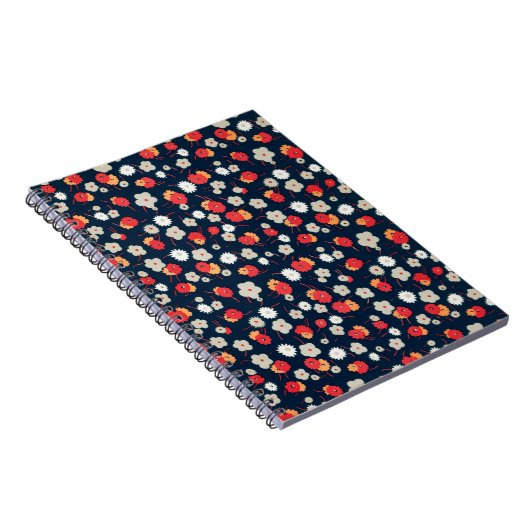  Retrostijl Tiny Flowers Spiral Notitieboek (Rechterzijde)