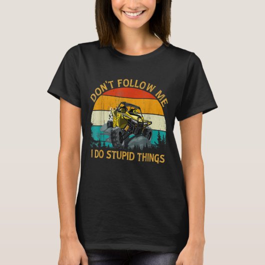 Retrostijl UTV ATV Quad Offroad, UTV ATV T-shirt (Voorkant)