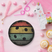 Retrostijl verstelbare Pickleball Art Papieren Bordje (Feest)