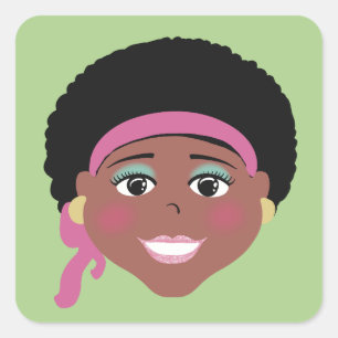 Retrostijl Vierkante Sticker