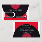 Retrostijl vinylplaat bord cover visitekaartje (Voorkant / Achterkant)