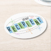 Retrostijl voor warmteontvanger ronde kartonnen onderzetter (Gebogen)