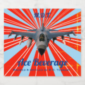 Retrostijl Vuurjet Bier Etiket (Enkel label)