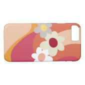 Retrostijlbloemen en -golven Case-Mate iPhone case (Achterkant (Horizontaal))