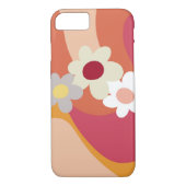 Retrostijlbloemen en -golven Case-Mate iPhone case (Achterkant)