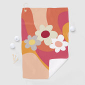 Retrostijlbloemen en -golven golfhanddoek (Insitu)