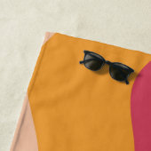 Retrostijlbloemen en -golven strandlaken (In situ)