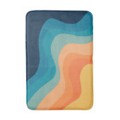 Retrostijlgolven versieren badmat (Voorkant Verticaal)