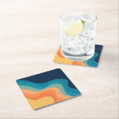 Retrostijlgolven versieren kartonnen onderzetters (Insitu)