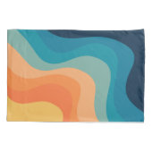 Retrostijlgolven versieren kussensloop (Achterkant)