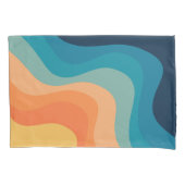 Retrostijlgolven versieren kussensloop (Voorkant)