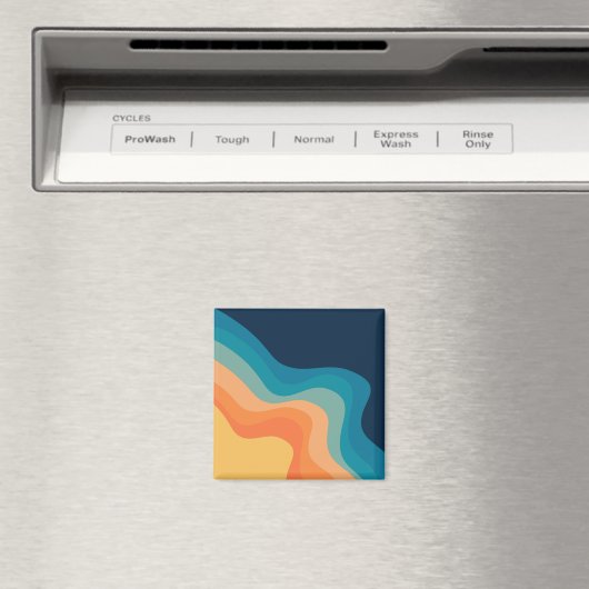 Retrostijlgolven versieren magneet (Insitu (Vaatwasser))