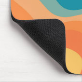 Retrostijlgolven versieren muismat (Hoek)