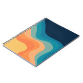 Retrostijlgolven versieren notitieboek (Linkerzijde)