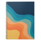Retrostijlgolven versieren notitieboek (Voorkant)