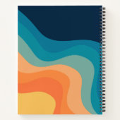 Retrostijlgolven versieren notitieboek (Achterkant)
