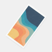 Retrostijlgolven versieren servet (Hoek)